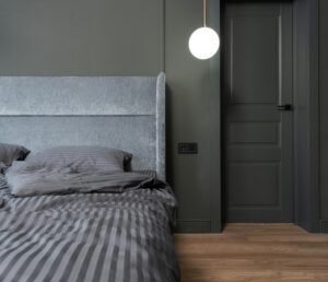 Warm gray bedroom