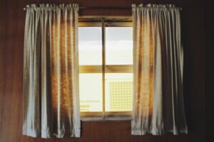 Layered window curtains